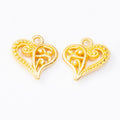 Filigree Heart Metal Charm Pendant in Six Pictured Finishes view 8