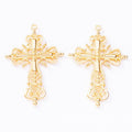 Ornate Cross Metal Charms in Seven Finishes for Jewelry Making view 7
