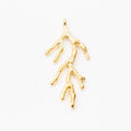 Textured Branch Metal Charms in Three Finish Options view 7