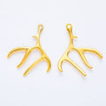 Branching Three Prong Antler Charm Pendants in Six Finishes view 7
