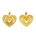 Openwork Filigree Heart Charms in Five Metal Finishes view 7
