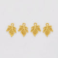 Layered Maple Leaf Charm in 6 Metal Finishes for Jewelry Making view 7