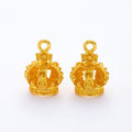 Three Dimensional Crown Charm In 5 Metal Finishes For Jewelry Making view 8