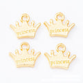 Princess Crown Metal Charm Pendant in Five Finishes view 7