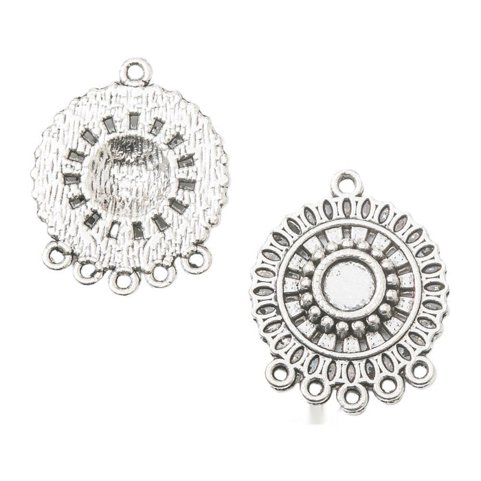 Round Filigree Multi Loop Jewelry Connector Component