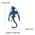 Alloy Enamel Flying Dragon Brooch Statement Lapel Pin view 4
