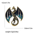Alloy Enamel Dragon Brooch Pin For Coat Lapel Decoration view 4