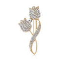 Luxury Alloy Tulip Wreath Brooch For Garment Fastening And Decoration view 1