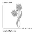 Luxury Alloy Tulip Wreath Brooch For Garment Fastening And Decoration view 5