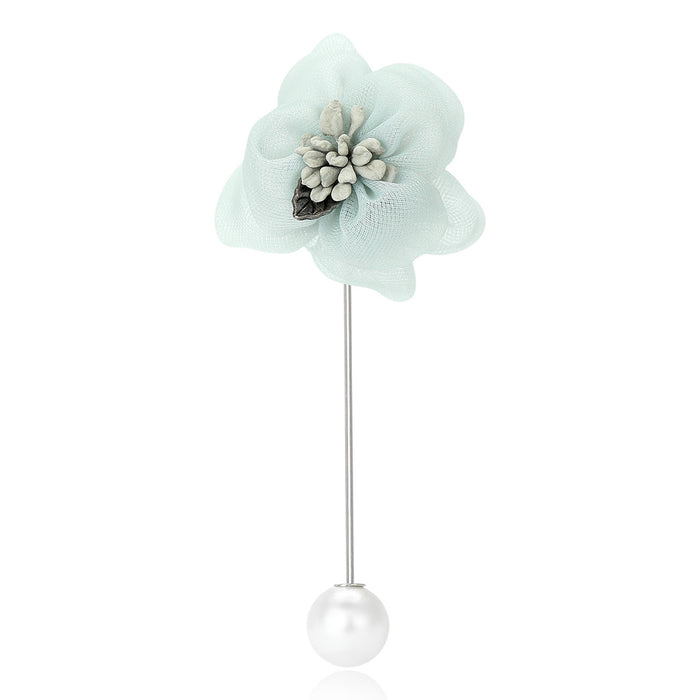 Alloy Handmade Flower Brooch Pin For Elegant Women Clothing