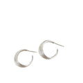 Gold Plated Copper Sterling Silver Post Multi-Layer Round C-Shape Minimalist Geometric Stud Earrings Elegant Luxury Jewe view 5