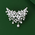 Elegant Zircon Butterfly Faux Pearl Brooch, Light Luxury Insect Design Women's Accessory view 2