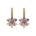 Rhinestone Flower Alloy Stud Earrings Korean Sweet Elegant Light Luxury Daily Jewelry view 5