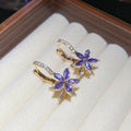 Rhinestone Flower Alloy Stud Earrings Korean Sweet Elegant Light Luxury Daily Jewelry view 3