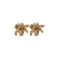 Light Luxury Smooth Metal Flower Stud Earrings With Silver Pin Vintage European Style view 5