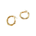 Light Luxury Smooth Metal Round Geometric Stud Earrings For Women Minimalist Daily Wear view 5