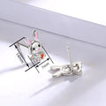 Cute Rabbit And Carrot Stud Earrings For Women, Cream Sweet Girl Korean Style Jewelry view 4