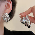 Minimalist Resin Geometric Irregular Stud Earrings Jewelry Set With Steel Pins For Daily Wear view 4