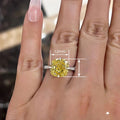 Elegant Korean Style Women's Ring With Faux Citrine Square Wax Setting, Fashion Jewelry view 4