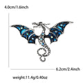 Alloy Enamel Rhinestone Dragon Brooch Pin For Coat Accessories view 3