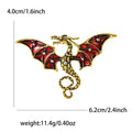 Alloy Enamel Rhinestone Dragon Brooch Pin For Coat Accessories view 6