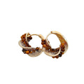 Tiger Eye Stone Triangle Ear Cuff Earrings Vintage Maillard Light Luxury For Women view 5