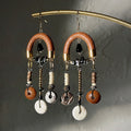 Ethnic Style Coconut Shell Wood Round Teardrop Tassel Drop Earrings For Women view 1