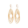 Iron Metal Zircon Oval Hollow Geometric Hook Earrings For Women Minimalist Light Luxury Style view 5