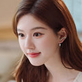 Light Luxury Copper Zircon Star Pendant Stud Drop Earrings With Silver Pins view 4