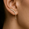 Light Luxury Copper Zircon Star Pendant Stud Drop Earrings With Silver Pins view 2