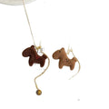 Light Luxury Tiger Eye Stone Horse Sweater Necklace Vintage Zodiac Pony Pendant Choker view 5