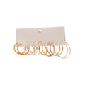 Iron Rhinestone Round Hoop Earrings Jewelry Set, Minimalist European Style Daily Commute view 5