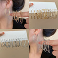 Iron Rhinestone Round Hoop Earrings Jewelry Set, Minimalist European Style Daily Commute view 1
