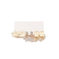 Elegant Floral Faux Pearl Rhinestone Stud Earrings Jewelry Set With Silver Needles view 5