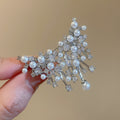 French Vintage Zircon Butterfly Faux Pearl Brooch Light Luxury Elegant Women's Apparel Pin view 2