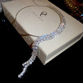 Light Luxury Rhinestone Metal Round Tassel Choker Necklace Elegant Geometric Collarbone Jewelry view 4