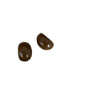 Acrylic C-Shaped Stud Earrings With Silver Pins, Geometric Round Minimalist OL Style view 5
