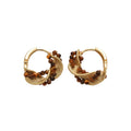 Vintage Tiger Eye Twisted Triangle Geometric Earrings Maillard Light Luxury Statement Ear Jewelry view 5