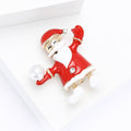 Alloy Santa Claus Christmas Brooch For Coat Lapel Holiday Gifts view 2