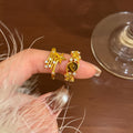 18K Gold Plated Zircon Court Style Ring For Women view 2