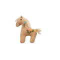 Light Luxury Fabric Flower Horse Brooch With Gold Ingot Zodiac Pin For Women's Fashion Apparel view 5