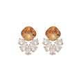 Light Luxury Copper Zircon Rhombus Teardrop Drop Earrings With Silver Pin view 5