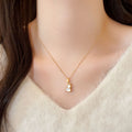 Gold Plated Copper Enamel Gourd Zircon Pendant Sweater Necklace For Women Light Luxury Jewelry view 2