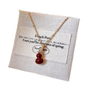 Gold Plated Copper Enamel Gourd Zircon Pendant Sweater Necklace For Women Light Luxury Jewelry view 5