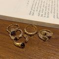 Gold Plated Zircon Tiger Eye Open Ring For Women view 3