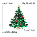 Alloy Enamel Rhinestone Christmas Tree Brooch Pin For Holiday Outfits (9175) view 6