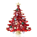 Alloy Enamel Rhinestone Christmas Tree Brooch Pin For Holiday Outfits (9175) view 2