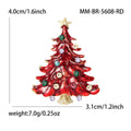 Alloy Enamel Rhinestone Christmas Tree Brooch Pin For Holiday Outfits (9175) view 5