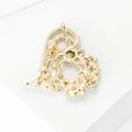 Alloy Rhinestone Hollow Heart Brooch Pin For Suits And Coats view 4