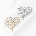 Alloy Rhinestone Hollow Heart Brooch Pin For Suits And Coats view 3